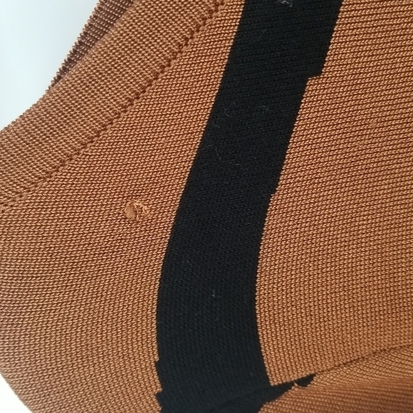 Chico's Animal Striped Crew Neck Stretch Knit Pullover Sweater Top - Picture 4 of 12